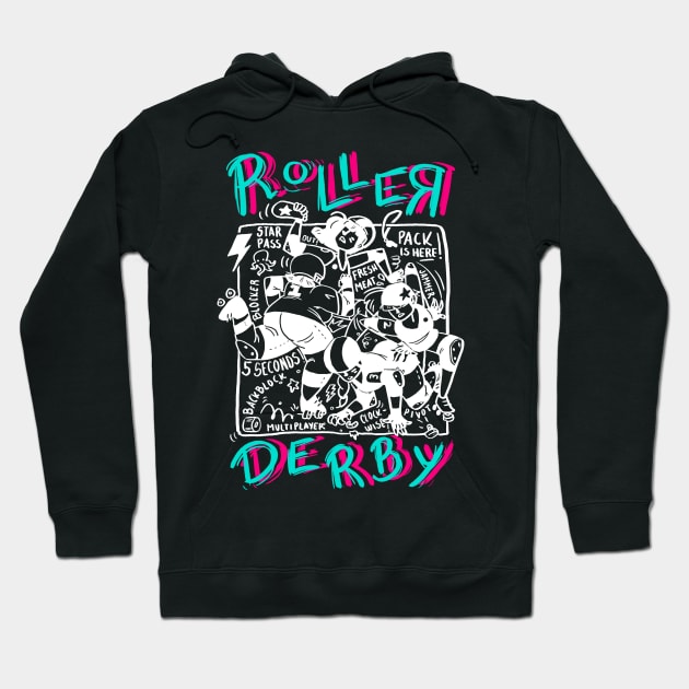 Roller Derby Chaos Hoodie by TheTeenosaur